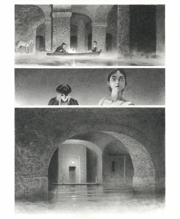 Planche noir et blanc, Le Fantôme de l'Opéra , Paul & Gaëtan Brizzi