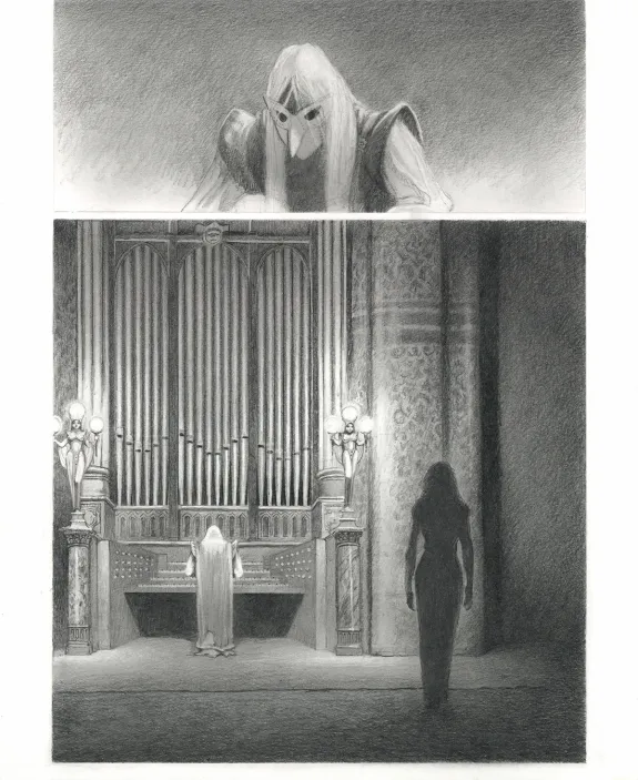 Planche noir et blanc, Le Fantôme de l'Opéra , Paul & Gaëtan Brizzi