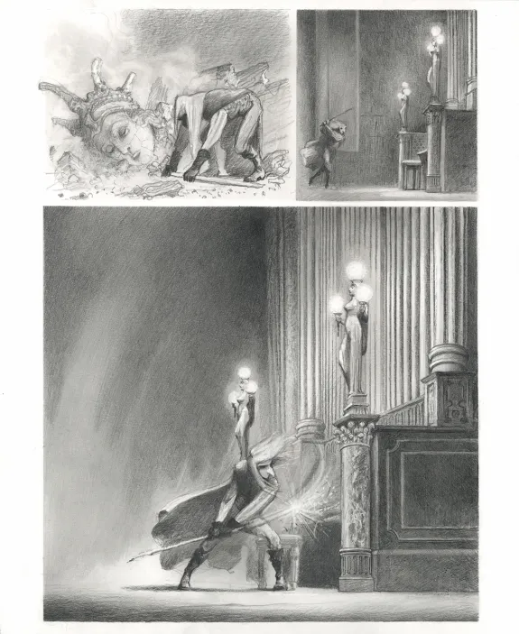 Planche noir et blanc, Le Fantôme de l'Opéra , Paul & Gaëtan Brizzi