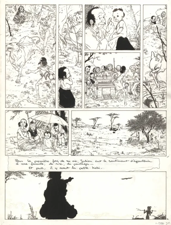 Planche noir et blanc, Julien Boisvert , Neêkibo (T.1), Michel Plessix
