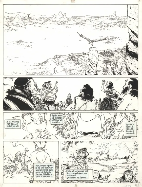 Black and white original page, Julien Boisvert , Neêkibo (T.1), Michel Plessix