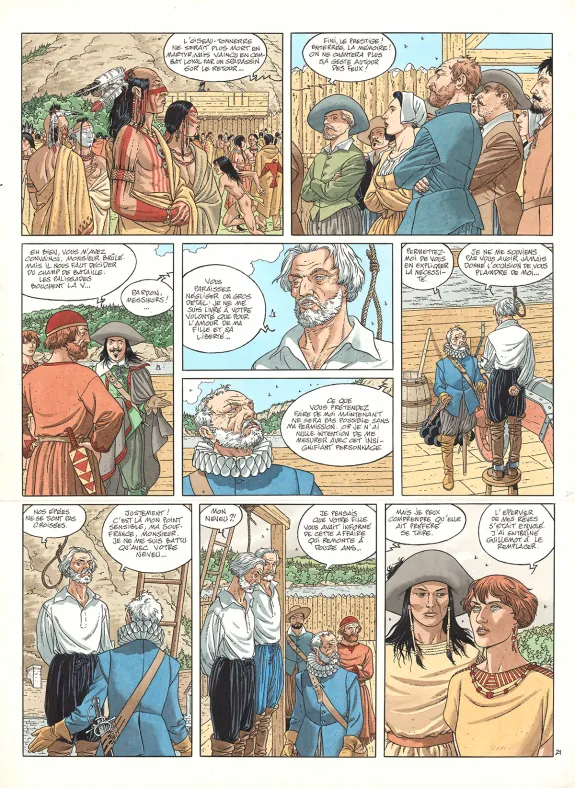 Planche couleur, Plume aux Vents, Ni Dieu ni Diable (T.4), André Juillard