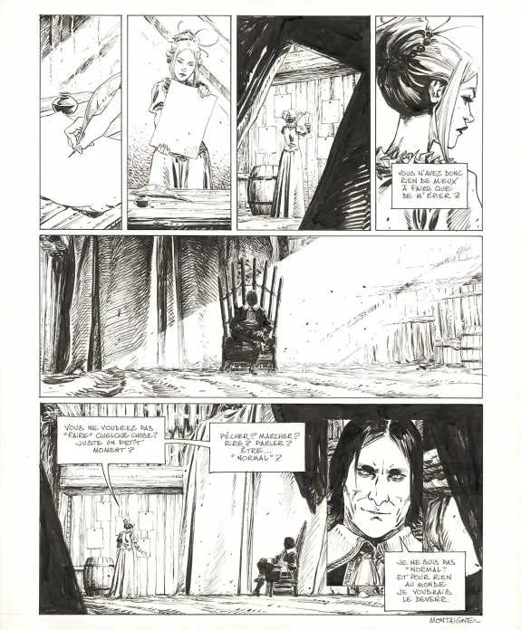 Planche noir et blanc, 1629... ou l'Effrayante Histoire des naufragés du Jakarta, L'île rouge (T.2), Thimothée Montaigne