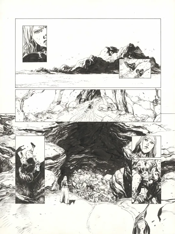 Planche noir et blanc, 1629... ou l'Effrayante Histoire des naufragés du Jakarta, L'île rouge (T.2), Thimothée Montaigne