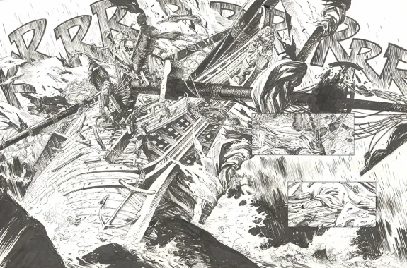 Planche noir et blanc, 1629... ou l'Effrayante Histoire des naufragés du Jakarta, L'Apothicaire du diable (T.1), Thimothée Montaigne