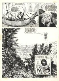Black and white original page, Thorgal, La Cité du Dieu perdu (T.12), Grzegorz Rosinski