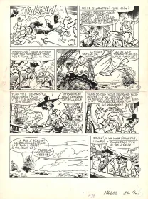 Planche noir et blanc, Les Mousquetaires, Le Vaisseau des brumes (T.2),  Mazel