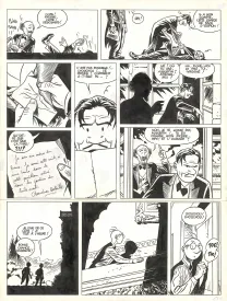 Black and white original page, Théodore Poussin, La Terrasse des audiences tome 2 (T.10), Frank Le Gall