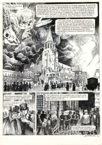 Black and white original page, La Tête de mort venue de Suède, Daria Schmitt