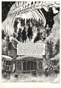 Black and white original page, La Tête de mort venue de Suède, Daria Schmitt