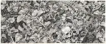 Illustration noir et blanc, La Tête de mort venue de Suède, Daria Schmitt