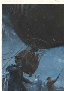 Illustration couleur, L'Ile mystérieuse, Didier Graffet