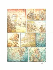 Colored original page, Les Hautes Herbes,  Grun