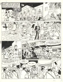 Black and white original page, Tif et Tondu, Dans les griffes de la main blanche  (T.35),  Will
