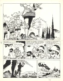Planche noir et blanc, Tif et Tondu, Un plan démoniaque (T.22),  Will