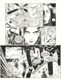 Black and white original page, Niklos Koda, Magie noire (T.6), Olivier Grenson