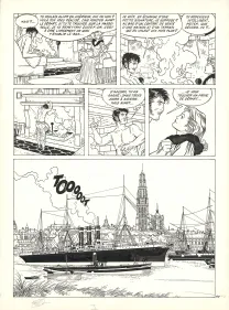 Planche noir et blanc, Les Maîtres de l'orge, Margrit, 1886 (T.2), Francis Vallès