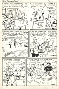 Black and white original page, Betty & Veronica Friends Forever, Summer Fun, Dan De Carlo