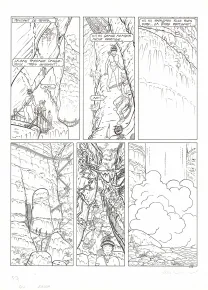 Planche noir et blanc, Adler, La Jungle rouge (T.7), René Sterne