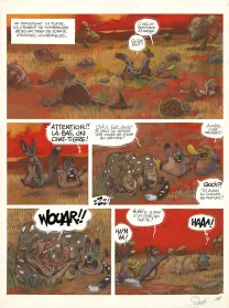 Colored original page, Toto l'ornithorynque, Le brouillard pourpre (T.3),  Yoann