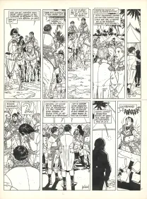 Black and white original page, Arno, L'Œil de Kéops (T.2), André Juillard