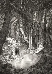 Illustration noir et blanc, Frankenstein, Stan Manoukian