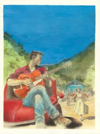 Illustration couleur, Rockabilly, Christophe Dubois