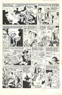 Planche noir et blanc, Rocky Luke - banlieue west, Frank Le Gall