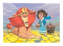 Colored illustration, Le Magicien d'Oz, Enrique Fernandez