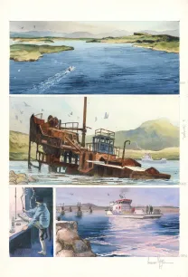 Colored original page, Danser avec le vent, Emmanuel Lepage