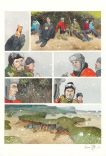 Colored original page, Danser avec le vent, Emmanuel Lepage