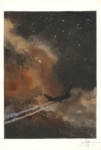 Colored original page, Au pied des étoiles, Emmanuel Lepage