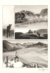 Black and white original page, Au pied des étoiles, Emmanuel Lepage