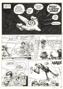 Planche noir et blanc, Spirou et Fantasio, La Face cachée du Z (T.52),  Yoann
