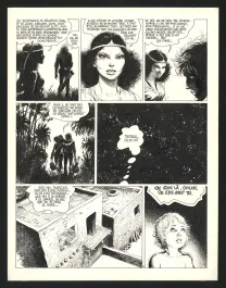 Planche noir et blanc, Thorgal, Les Yeux de Tanatloc (T.11), Grzegorz Rosinski