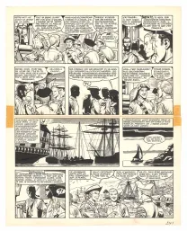 Planche noir et blanc, Barbe-Rouge, Mort ou vif (T.10), Victor Hubinon