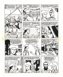 Black and white original page, Barbe-Rouge, Barbe-Rouge à la rescousse (T.13), Victor Hubinon