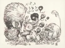 Illustration noir et blanc, Meelo's Big Adventure, Stan Manoukian