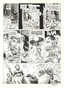 Black and white original page, Undertaker, La Danse des vautours (T.2), Ralph Meyer