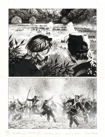 Planche noir et blanc, Le Combat d'Henry Fleming, Steve Cuzor