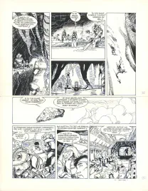 Planche noir et blanc, Aquablue, Corail noir (T.4), Olivier Vatine