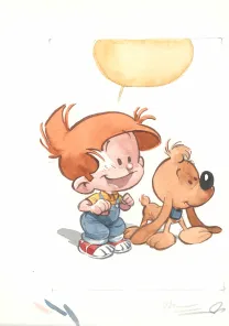 Colored illustration, Boule et Bill, José Luis Munuera