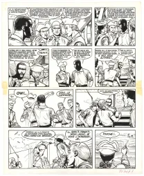 Black and white original page, Barbe-Rouge, Barbe-Rouge à la rescousse (T.13), Victor Hubinon