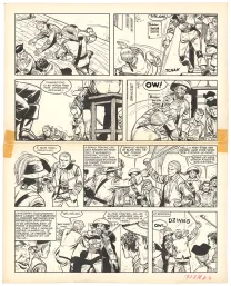 Planche noir et blanc, Barbe-Rouge, Mort ou vif (T.10), Victor Hubinon