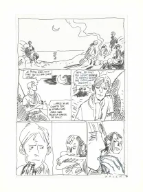 Planche noir et blanc, Les Scorpions du Désert,  Wazem