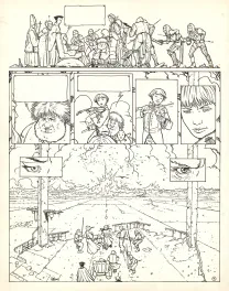 Black and white original page, Les Eaux de Mortelune, Les Yeux de Nicolas (T.4), Philippe Adamov