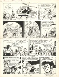 Black and white original page, Les Cascadeurs,  Mittéï
