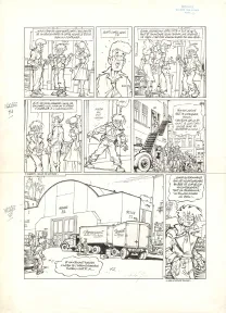 Black and white original page, Woogee, La Cité des anges - Acte 1 (T.2), André Benn