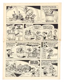Planche noir et blanc, Le Vieux Nick et Barbe-noire, Dans la gueule du dragon (T.6), Marcel Remacle