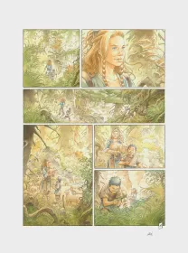 Colored original page, Les Hautes Herbes,  Grun